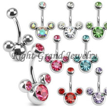 Nickel Free Belly Jewelry 316L Surgical Steel Non Piercing Navel Ring